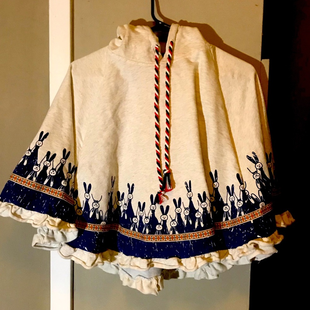 Kawaii cute bunny hood shawl